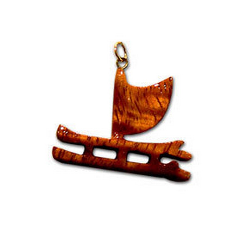 Polynesian Voyaging Canoe | Koa Pendant - Makana Hut