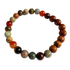 Koa and Earth Tone Stretch Bracelet | 8mm Large