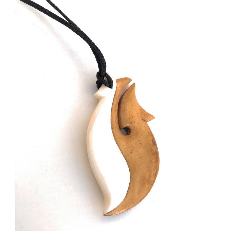 Stained Bone Hei Matau - Makana Hut