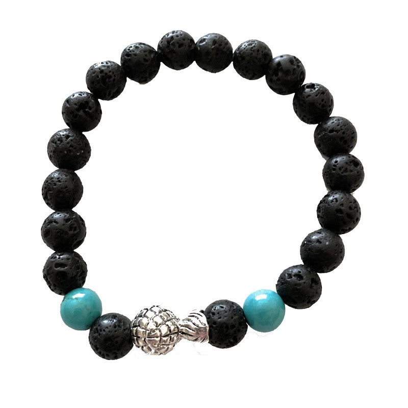 Pineapple Lava Rock Bracelet