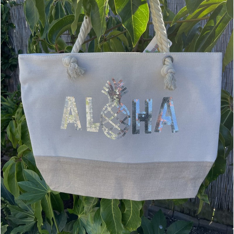 "Aloha" Pineapple Beach Bag or Tote