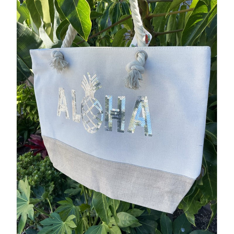 "Aloha" Pineapple Beach Bag or Tote