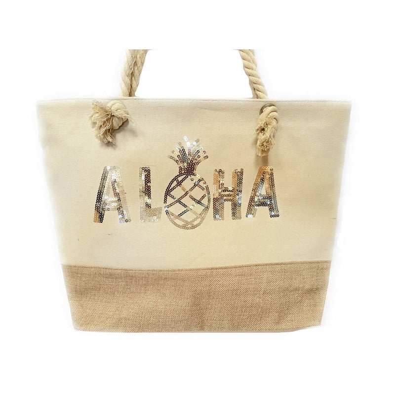 "Aloha" Pineapple Beach Bag or Tote