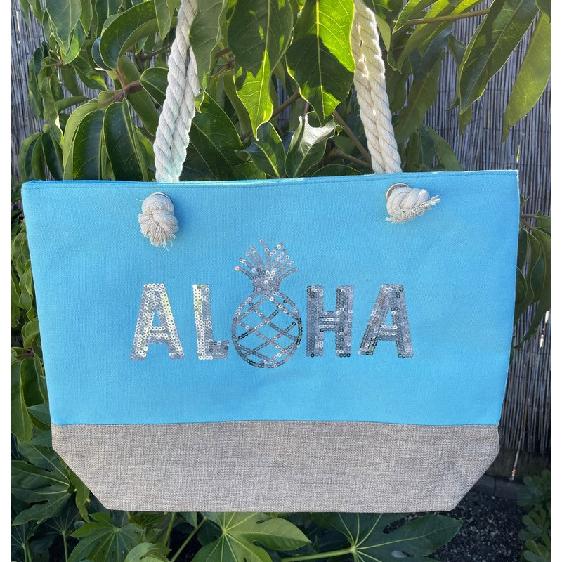 "Aloha" Pineapple Beach Bag or Tote