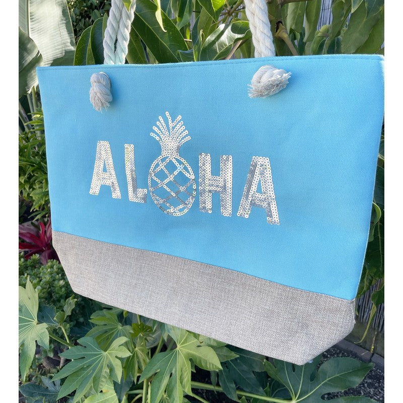 "Aloha" Pineapple Beach Bag or Tote