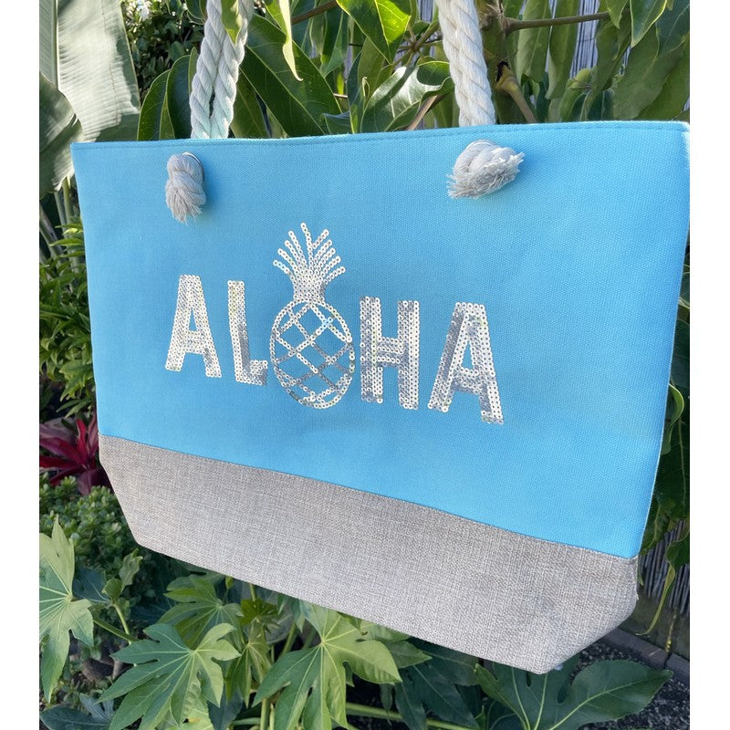 "Aloha" Pineapple Beach Bag or Tote