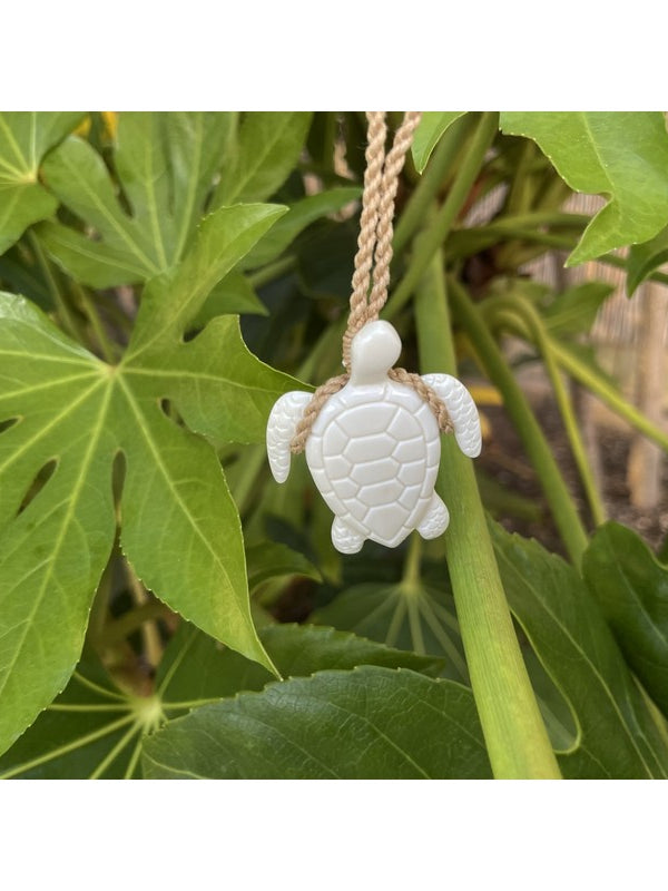 Buffalo Bone Sea Turtle Necklace