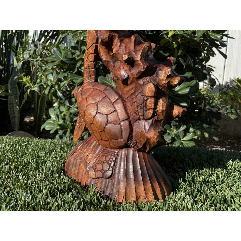 Standing Hawaiian Sea Turtle16 " | Ocean Life Carving