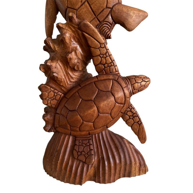Standing Hawaiian Sea Turtle16 " | Ocean Life Carving
