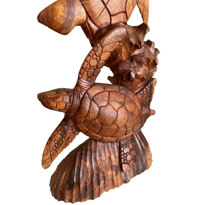 Standing Hawaiian Sea Turtle16 " | Ocean Life Carving