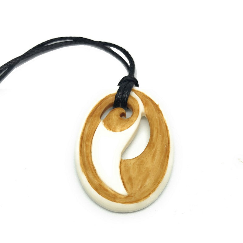 Stained Bone Koru | Maori Style - Makana Hut