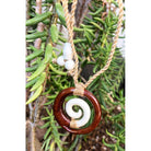 Koa and Bone Spiral Necklace