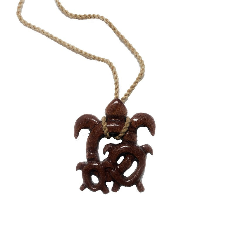 Koa Wood Ohana Honu Necklace