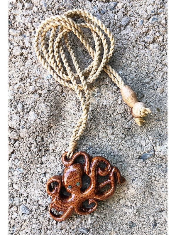 Koa Wood Octopus Necklace