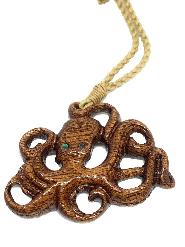 Koa Wood Octopus Necklace