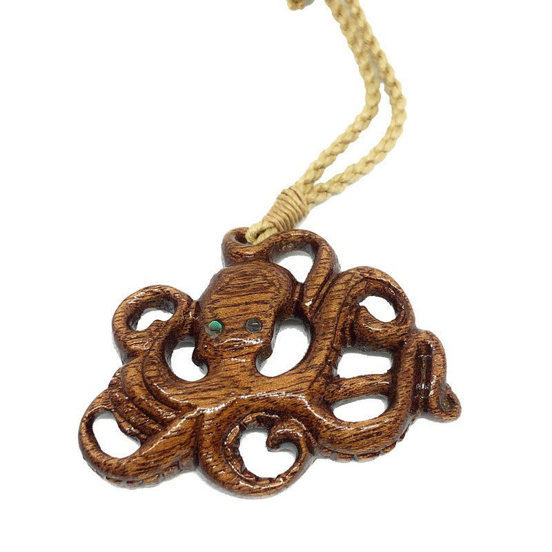 Koa Wood Octopus Necklace