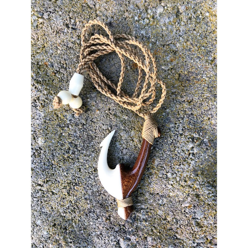 Koa and Bone Hawaiian Fish Hook