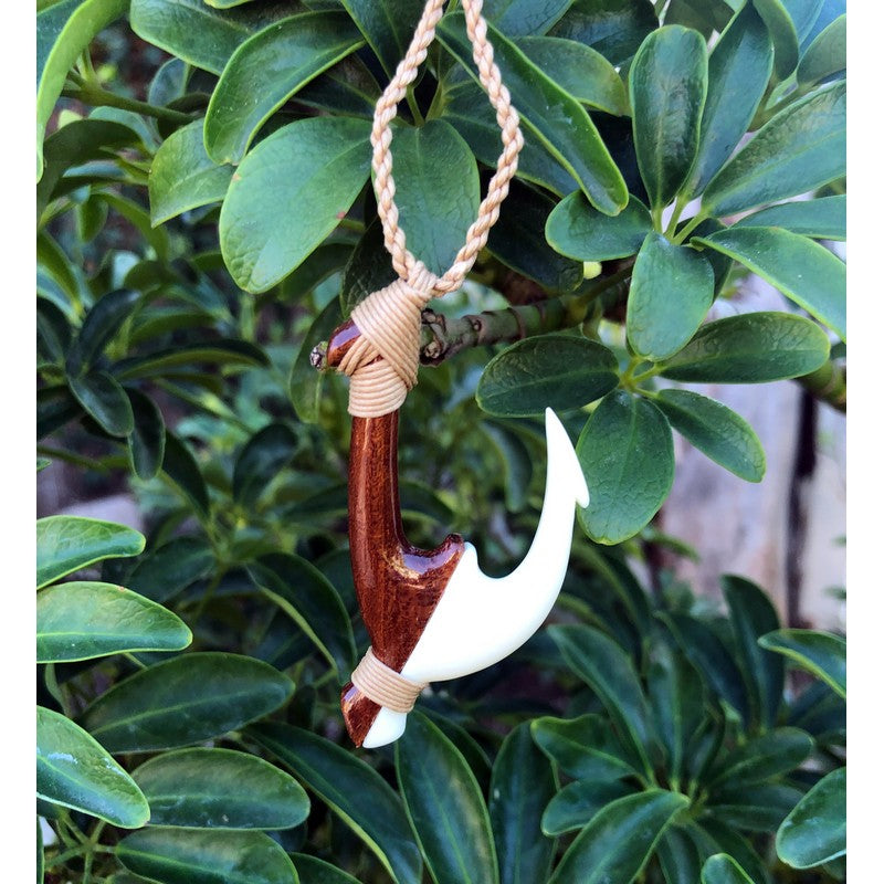 Koa and Bone Hawaiian Fish Hook