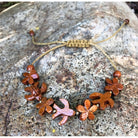 Honu and Plumeria Koa Wood Bracelet