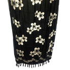 Black with Plumeria Flowers | Pareo