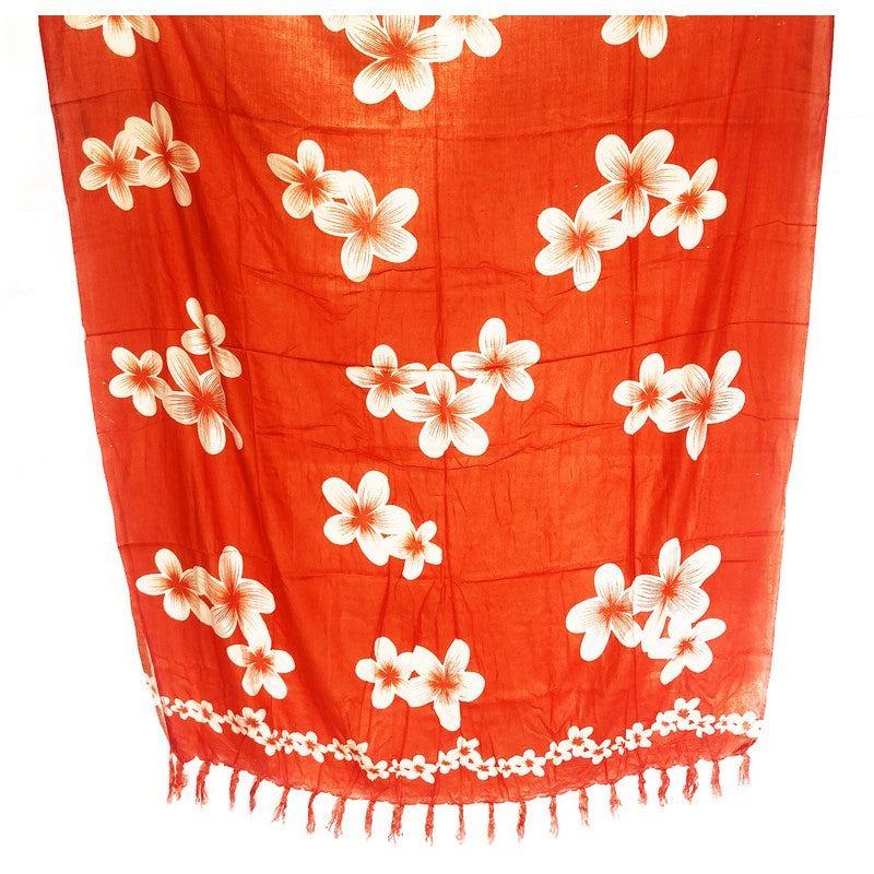 Orange with Plumeria Flowers | Pareo