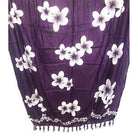 Purple with Plumeria Flowers | Pareo