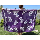 Purple with Plumeria Flowers | Pareo
