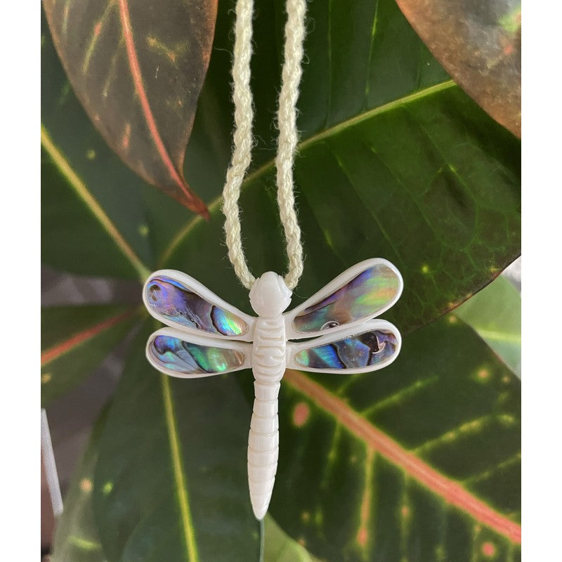 Dragonfly with Abalone Necklace