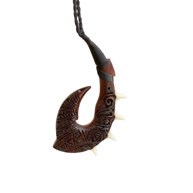 Hawaiian Fish Hook with Engravings (2 Sizes)
