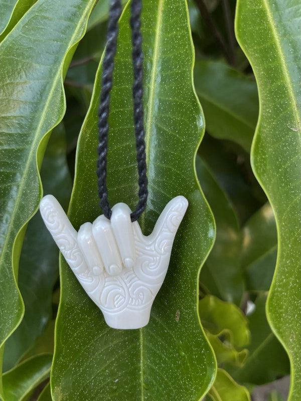 Shaka Bone Necklace with Engravings