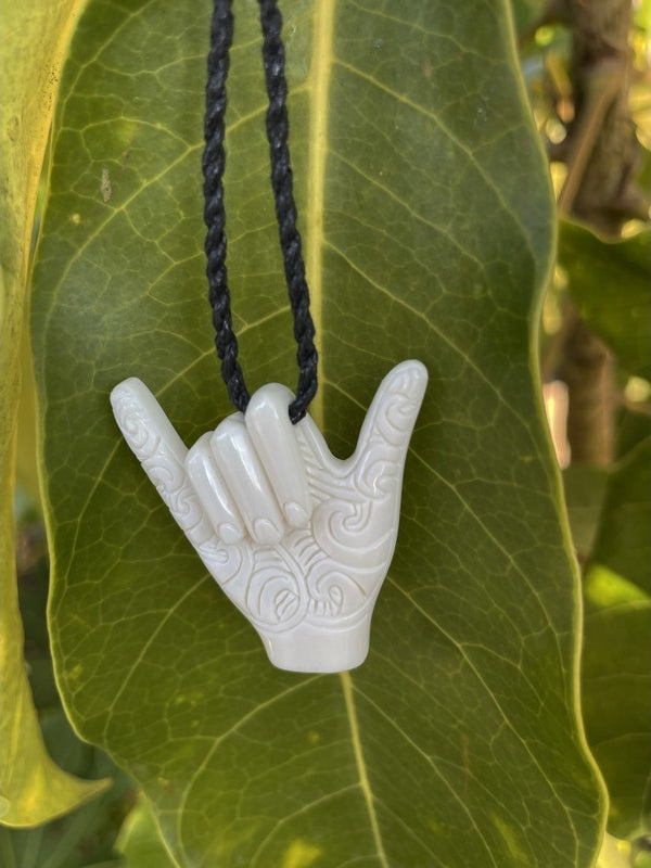 Shaka Bone Necklace with Engravings