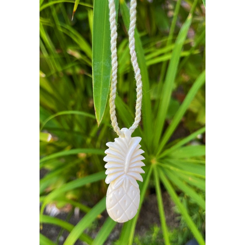 Bone Hawaiian Pineapple Pendant
