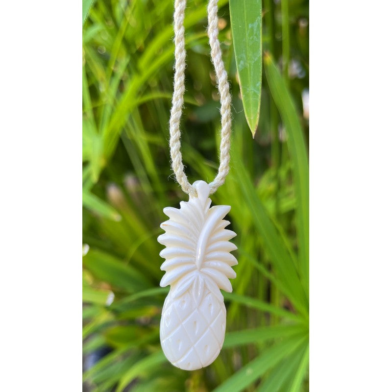 Bone Hawaiian Pineapple Pendant