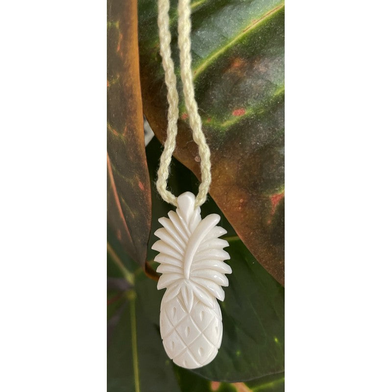 Bone Hawaiian Pineapple Pendant