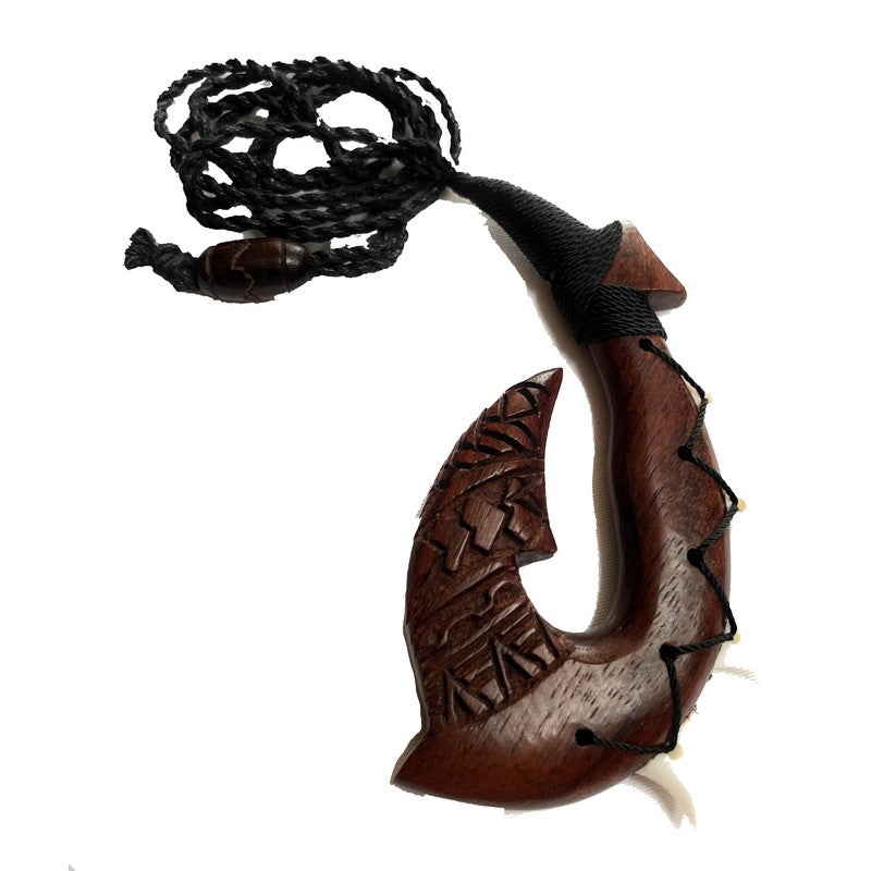 Hawaiian Fish Hook w Teeth and Engravings