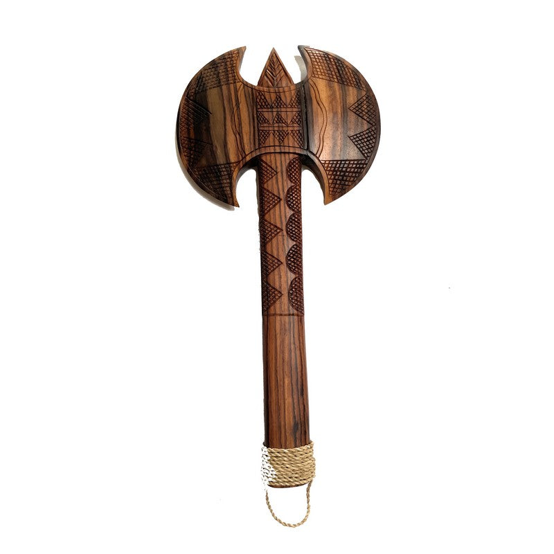 Premium Polynesian Double Axe Club | Museum Replica