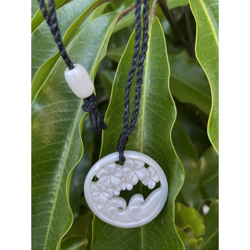 Hawaiian Scene Bone Necklace