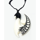 Bone Fish Hook with Engravings - Makana Hut