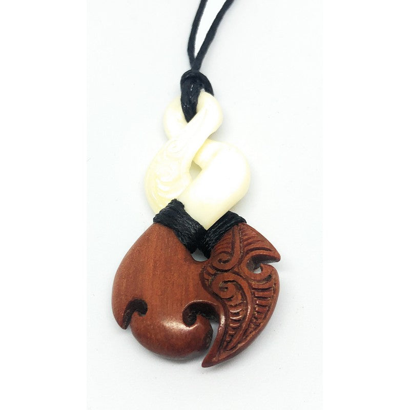 Wood and Bone Twist w/ Engravings