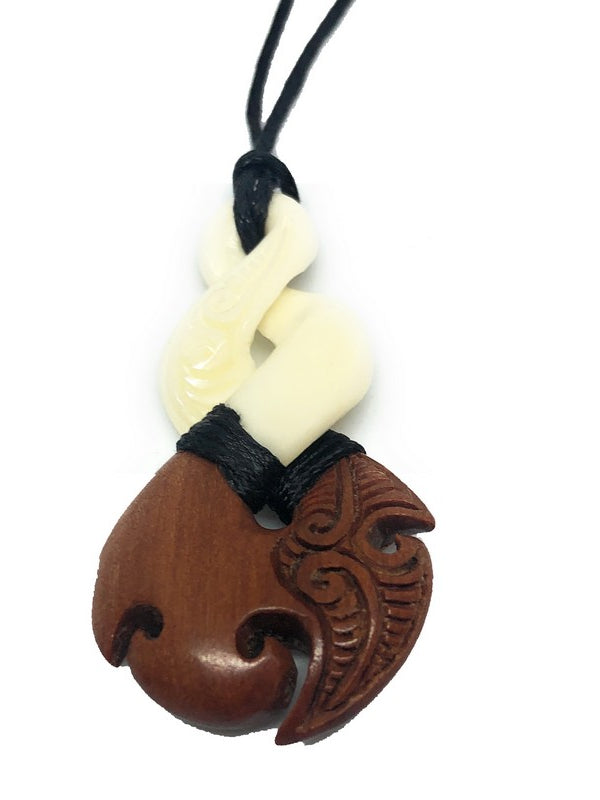 Wood and Bone Twist w/ Engravings