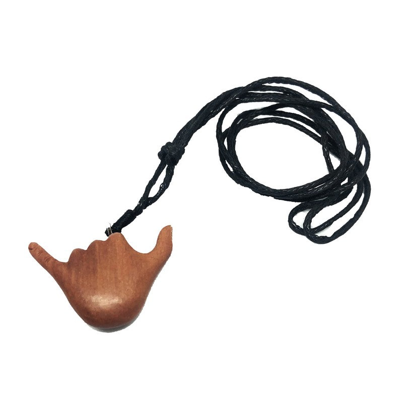 Shaka Wood Necklace| Hawaiian Style