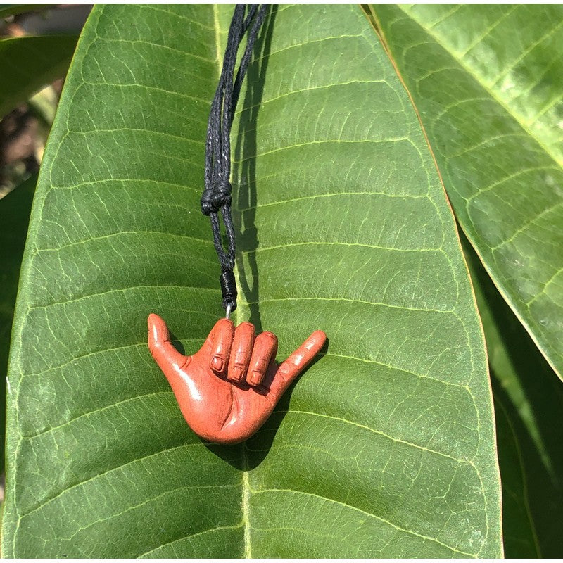 Shaka Wood Necklace| Hawaiian Style