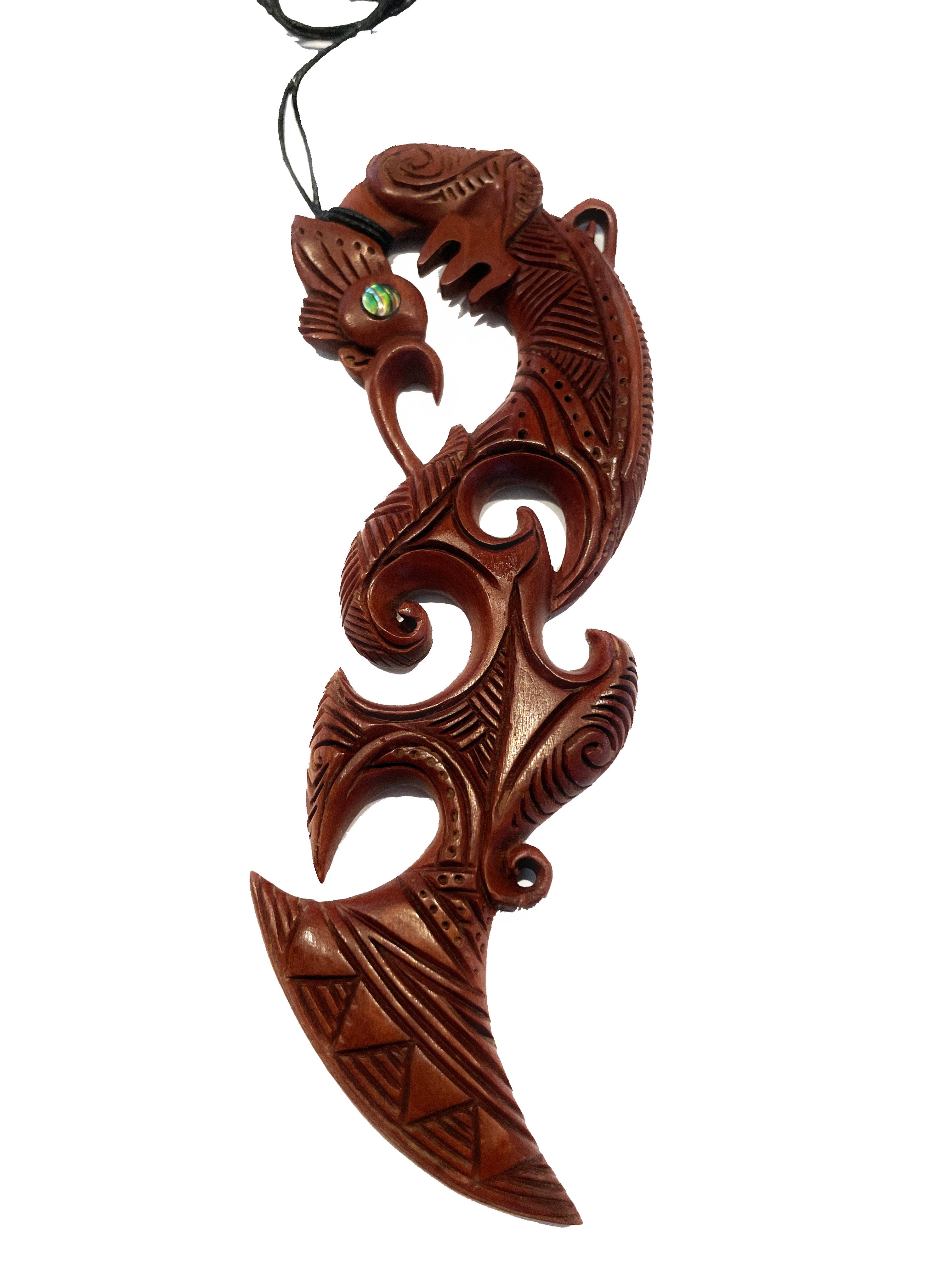 Manaia with Paua Shell | Matau or Display