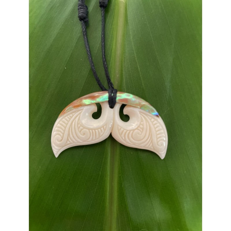 Whales Tail w/ Abalone Shell Necklace