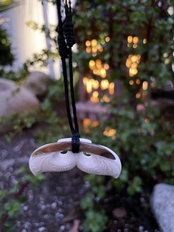 Whales Tail w/ Abalone Shell Necklace