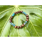 Koa and Imperial Jasper Stretch Bracelet