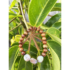 Koa and Chocolate Coin Fresh Water Pearls Stretch Bracelet