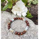 Koa and Amazonite Stretch Bracelet