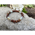 Koa and Amazonite Stretch Bracelet
