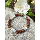 Koa and Amazonite Stretch Bracelet